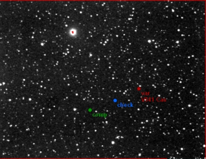 Mapka - V0541 Cas, JD 2456559.27417