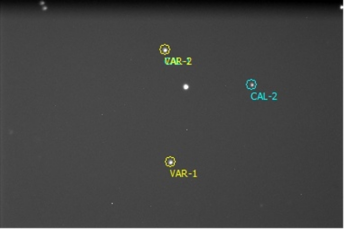 Mapka - YZ Phe, JD 2457696.51509