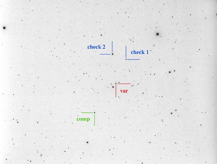 Mapka - HH UMa, JD 2458595.29994