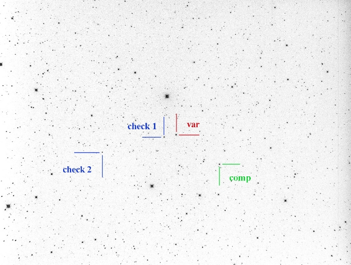 Mapka - V1100 Her, JD 2458661.36289