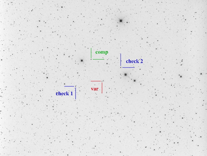 Mapka - V0591 Lyr, JD 2458719.31909