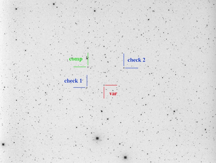 Mapka - V0658 Lyr, JD 2458747.27383
