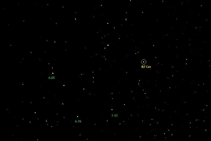 Mapka - RZ Cas, JD 2458970.33325