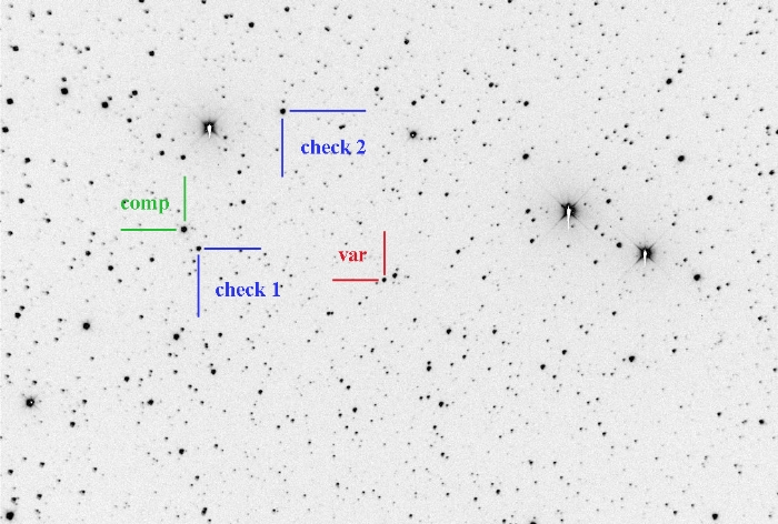Mapka - V0591 Lyr, JD 2459073.33034