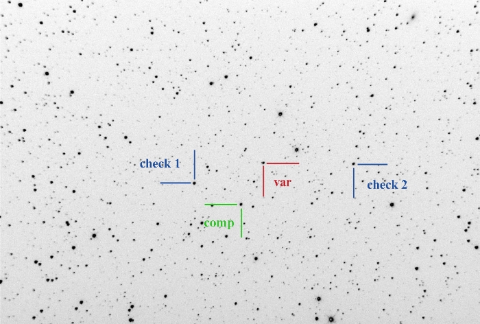 Mapka - V2282 Cyg, JD 2459100.28182