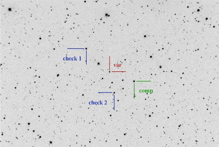 Mapka - V0384 Cas, JD 2459175.19246