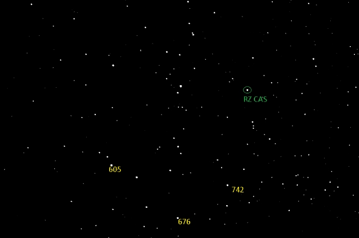 Mapka - RZ Cas, JD 2459624.21671