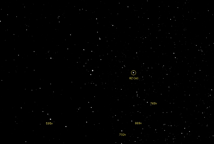 Mapka - RZ Cas, JD 2459649.22795