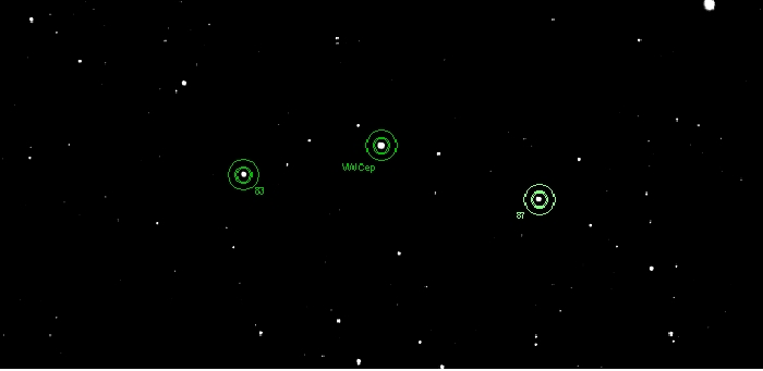 Mapka - VW Cep, JD 2460060.34557