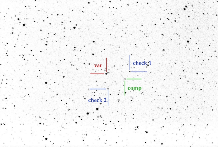 Mapka - V0523 Cas, JD 2460215.27091
