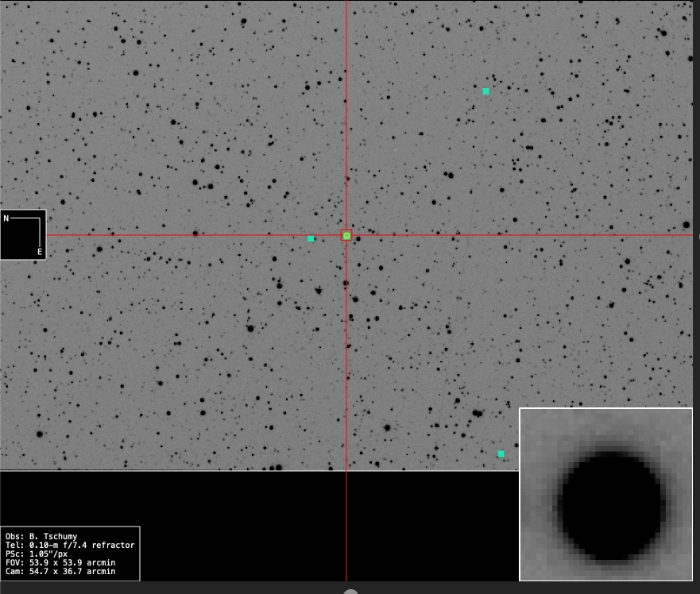 Mapka - V0828 Aur, JD 2460678.54158