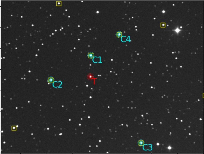 Mapka - TOI-2154, JD 2460739.32258
