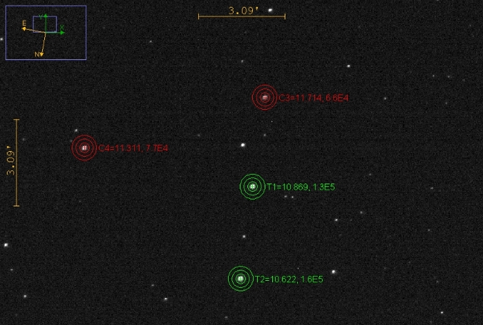 Mapka - TOI-2154, JD 2460739.34135