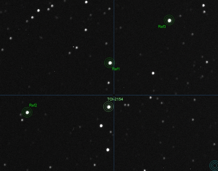 Mapka - TOI-2154, JD 2460739.29443