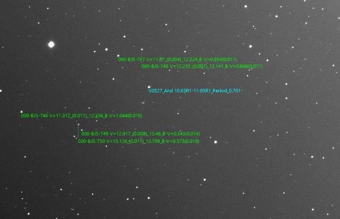 Mapka - V0527 And, JD 2460729.22984