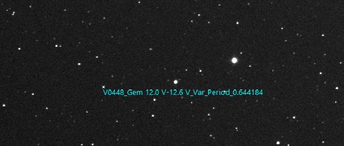 Mapka - V0448 Gem, JD 2460755.34977