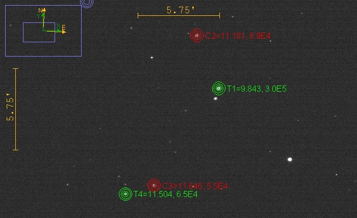 Mapka - V0550 Dra, JD 2460785.45132