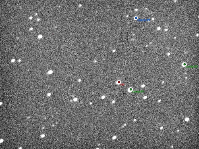 Mapka - V0432 Dra, JD 2460778.38583