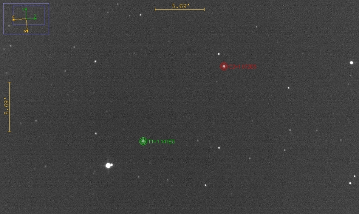 Mapka - V0733 Vir, JD 2460795.44538