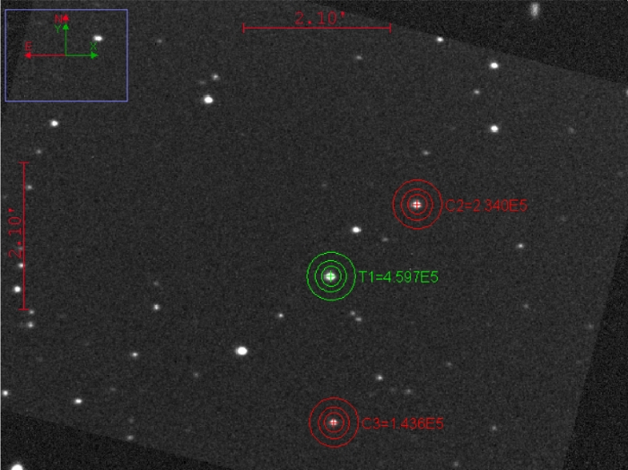 Mapka - TOI-2154, JD 2460196.32243