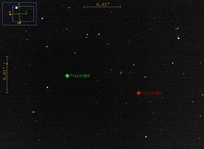 Mapka - ASAS J162218-0623.0, JD 2460816.49044