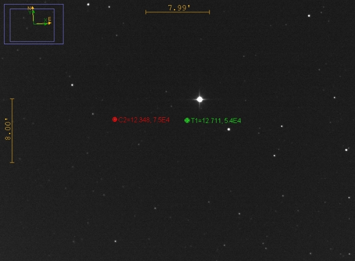 Mapka - V2635 Oph, JD 2460850.30758