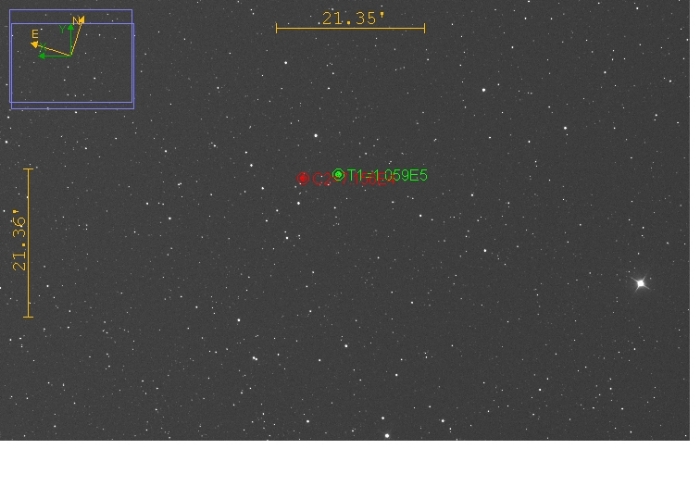 Mapka - V2477 Cyg, JD 2460856.30375