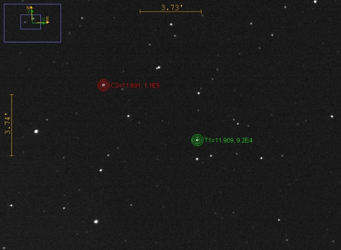 Mapka - V3687 Oph, JD 2460856.32357