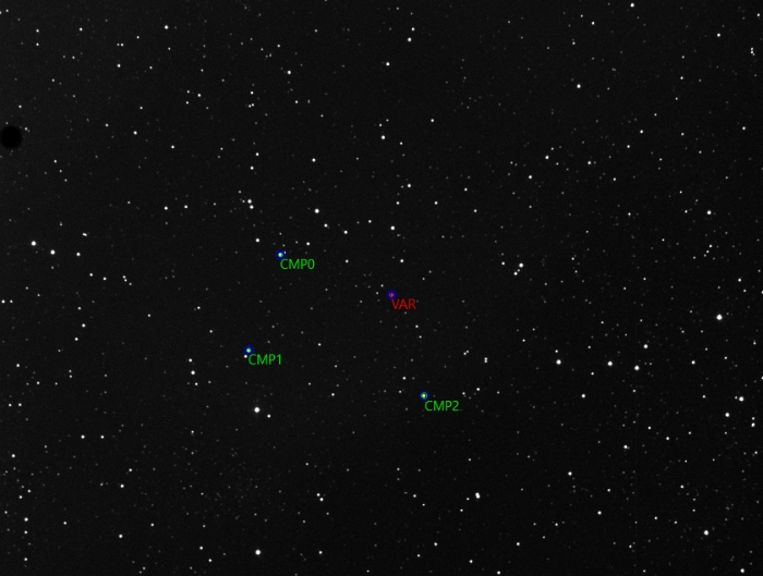 Mapka - V0960 Cep, JD 2460900.32136