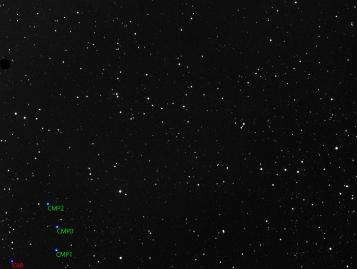 Mapka - NSVS 190349, JD 2460900.32136