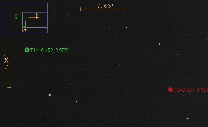 Mapka - RU UMi, JD 2460917.25335