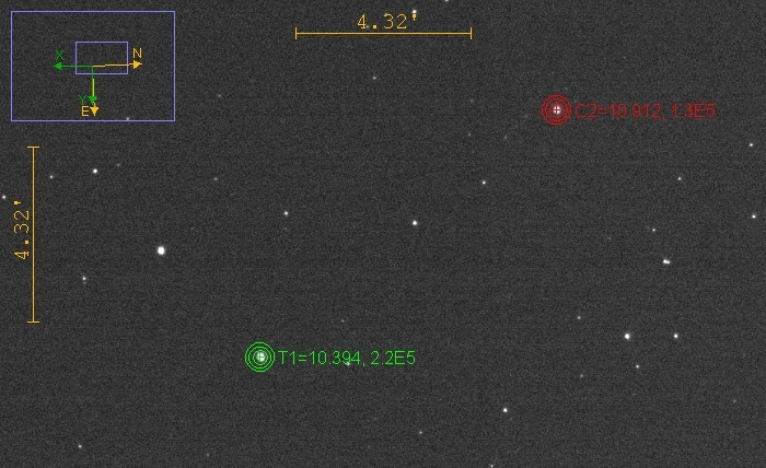 Mapka - EF Dra, JD 2460917.33903