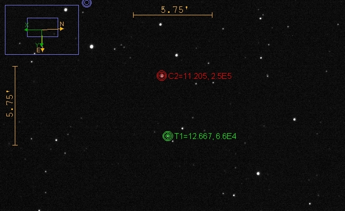 Mapka - V0520 Dra, JD 2460917.42525