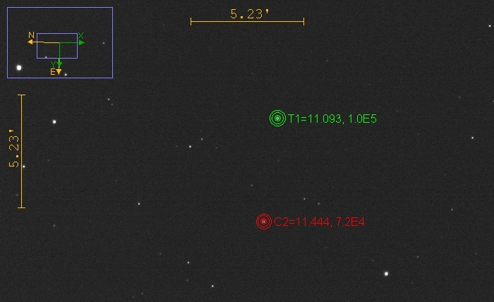 Mapka - VY UMi, JD 2460920.37967