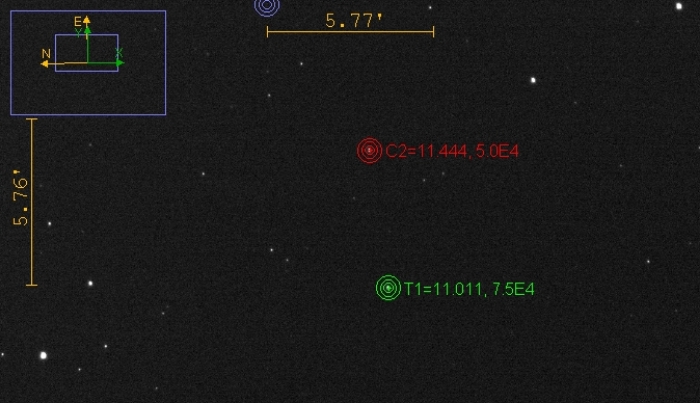 Mapka - VY UMi, JD 2460923.37835