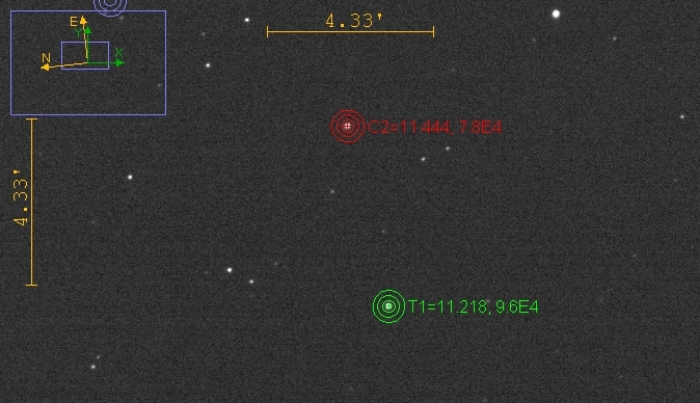 Mapka - VY UMi, JD 2460927.30748