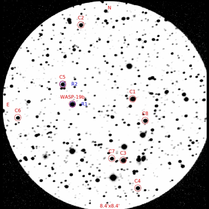 Mapka - WASP-19, JD 2455278.52219