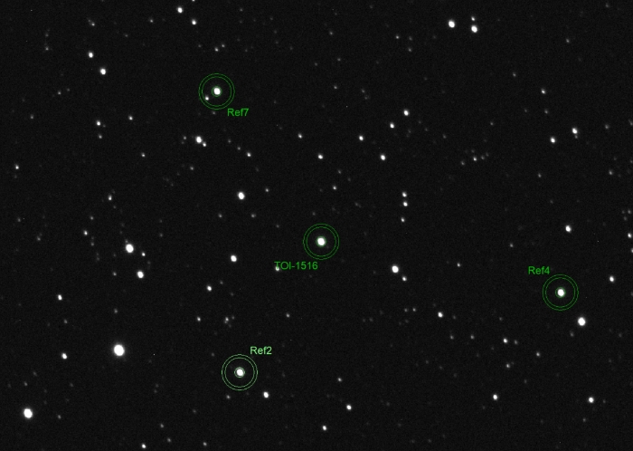 Mapka - TOI-1516, JD 2460938.44802