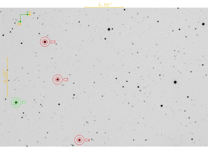 Mapka - TOI-1288, JD 2460950.42159