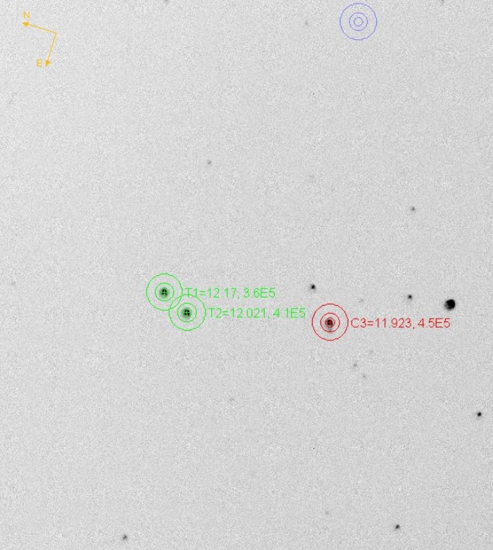 Mapka - NQ Eri, JD 2460959.06950