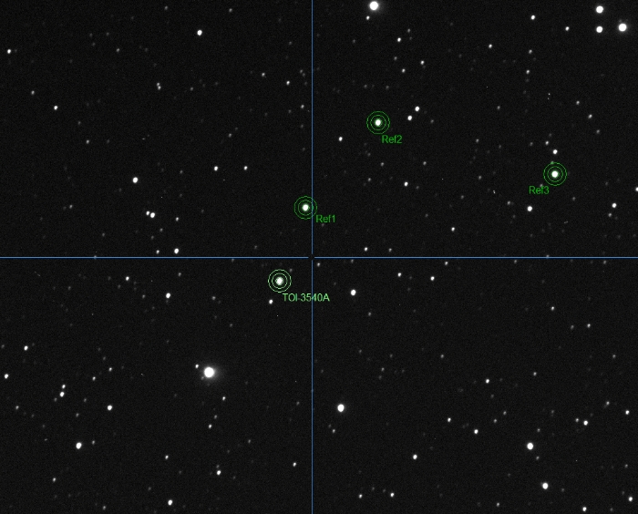Mapka - TOI-3540 A, JD 2460962.29935