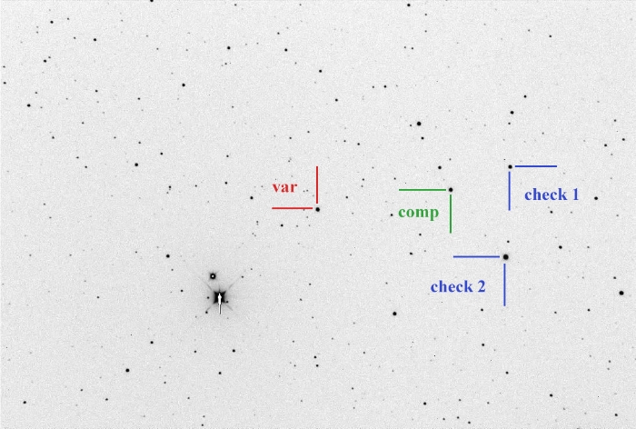 Mapka - RZ Dra, JD 2460926.29720