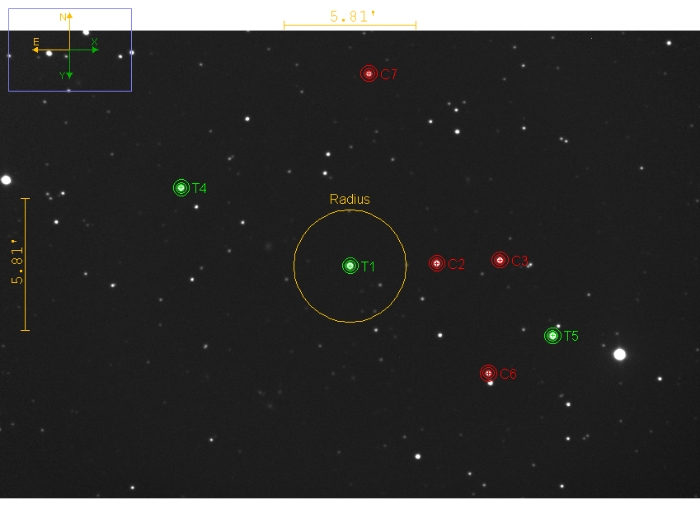Mapka - TOI-1709, JD 2460672.68720