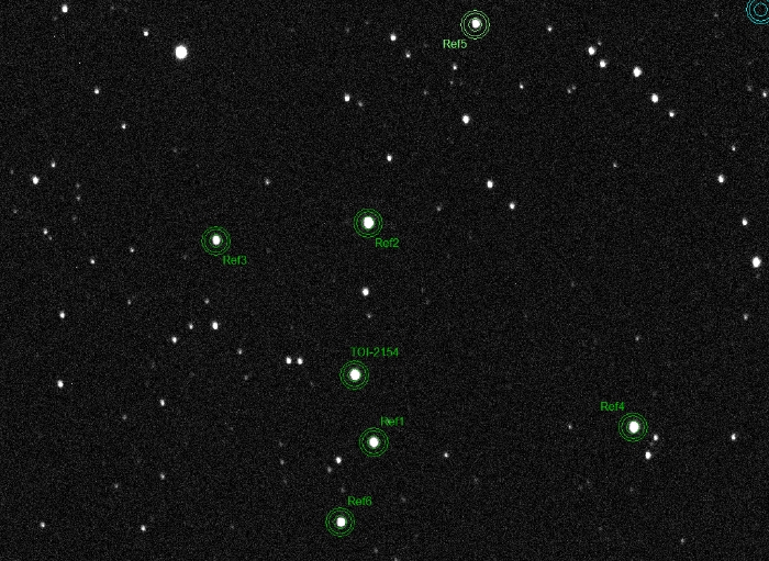 Mapka - TOI-2154, JD 2460995.53255