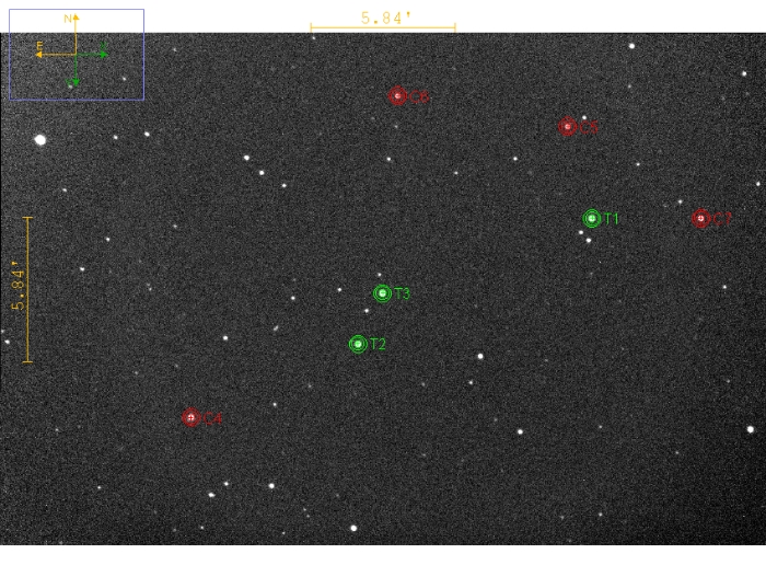 Mapka - TOI-2533, JD 2460818.64609