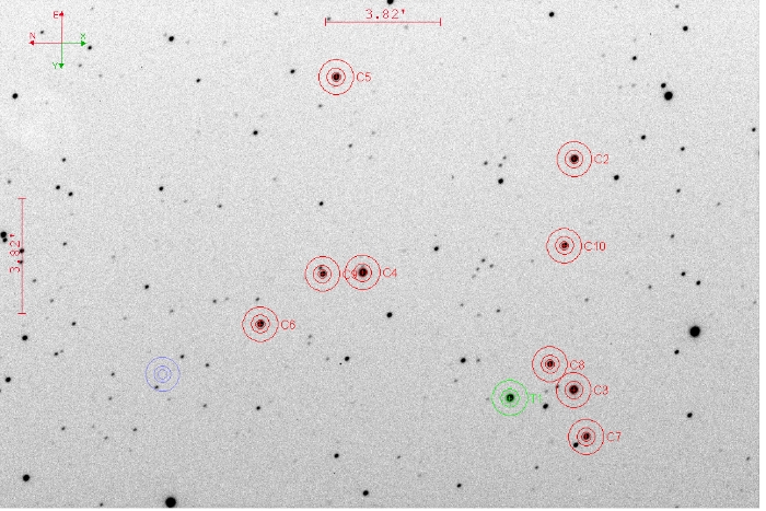 Mapka - TOI-3819, JD 2461001.50328