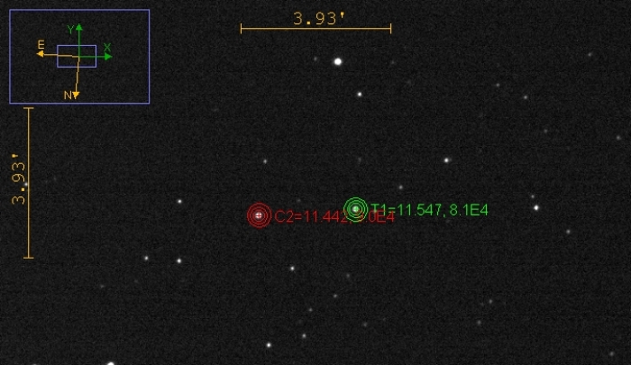 Mapka - BE Dra, JD 2461004.16989