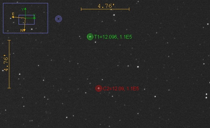 Mapka - NSVS 1371031, JD 2461004.35850