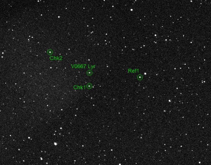 Mapka - V0667 Lyr, JD 2460989.21115