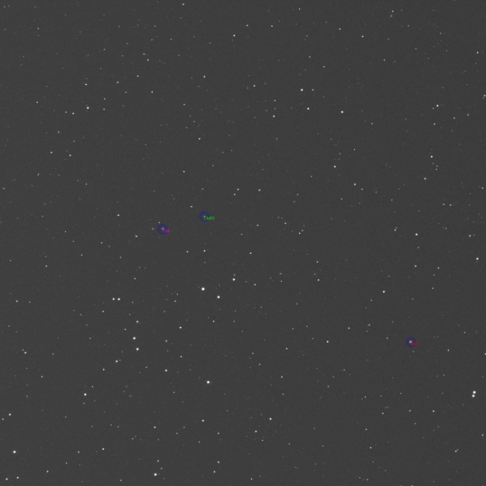 Mapka - V0450 Dra, JD 2461007.23498